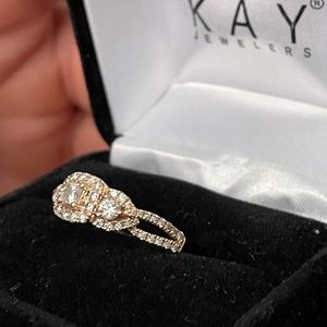 14 Kt Rose Gold engagement ring
